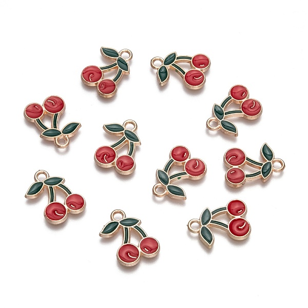 PandaHall Alloy Enamel Pendants, Cherry, Light Gold, 18x13mm, Hole: 2mm Alloy+Enamel Fruit
PandaHall Alloy Enamel Pendants, Cherry, Light Gold, 18x13mm, Hole: 2mm Alloy+Enamel Fruit