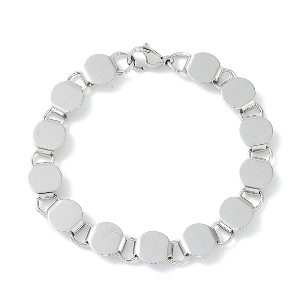PandaHall 201 Stainless Steel Flat Round Link Chain Bracelets for Women Men, Stainless Steel Color, 7-1/2 inch(19cm) 201 Stainless Steel
PandaHall 201 Stainless Steel Flat Round Link Chain Bracelets for Women Men, Stainless Steel Color, 7-1/2 inch(19cm) 201 Stainless Steel