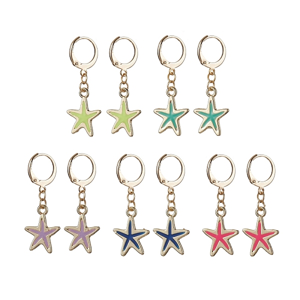 PandaHall Alloy Enamel Starfish Dangle Leverback Earrings, Golden 304 Stainless Steel Drop Earrings, Mixed Color, 35x13.5mm Alloy Starfish..., Multicolor
PandaHall Alloy Enamel Starfish Dangle Leverback Earrings, Golden 304 Stainless Steel Drop Earrings, Mixed Color, 35x13.5mm Alloy Starfish..., Multicolor
