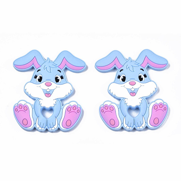 PandaHall Food Grade Eco-Friendly Silicone Beads, Baby Chew Teething, Rabbit, Light Sky Blue, 90x72x9mm, Hole: 10.5x13mm Silicone Rabbit
PandaHall Food Grade Eco-Friendly Silicone Beads, Baby Chew Teething, Rabbit, Light Sky Blue, 90x72x9mm, Hole: 10.5x13mm Silicone Rabbit