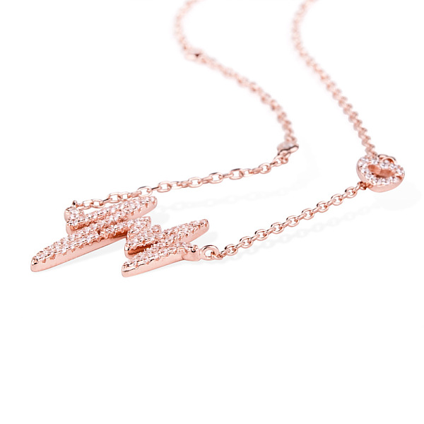PandaHall TINYSAND 925 Sterling Silver CZ Heartbeat Pendant Necklaces, Rose Gold, 18 inch Cubic Zirconia
PandaHall TINYSAND 925 Sterling Silver CZ Heartbeat Pendant Necklaces, Rose Gold, 18 inch Cubic Zirconia
