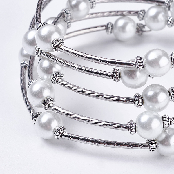 PandaHall Fashion Wrap Bracelets, Glass Pearl Bracelets with Tube Beads, White, Bracelet: about 60mm inner diameter, Sold per 40 Bracelets...
PandaHall Fashion Wrap Bracelets, Glass Pearl Bracelets with Tube Beads, White, Bracelet: about 60mm inner diameter, Sold per 40 Bracelets...