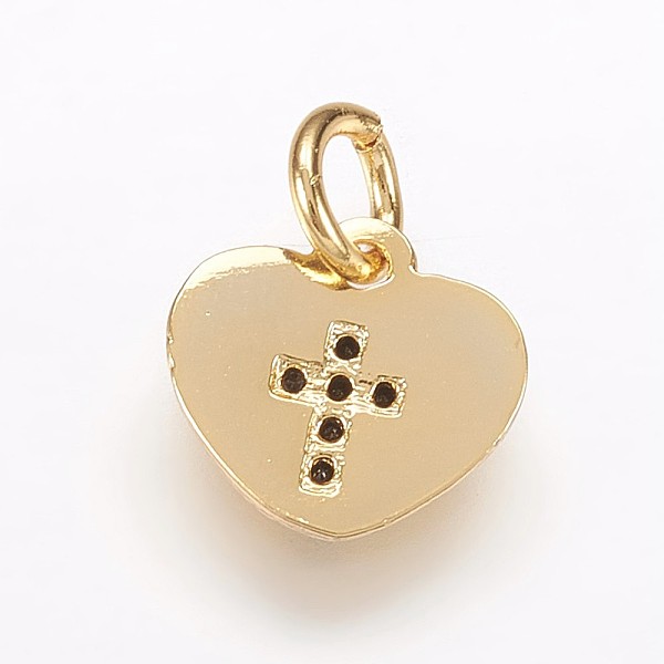 PandaHall Hammered Brass Micro Pave Cubic Zirconia Pendants, Crosslet Heart Pendants, Heart with Cross Charms, Black, Golden, 9x10x1.5mm...
PandaHall Hammered Brass Micro Pave Cubic Zirconia Pendants, Crosslet Heart Pendants, Heart with Cross Charms, Black, Golden, 9x10x1.5mm...