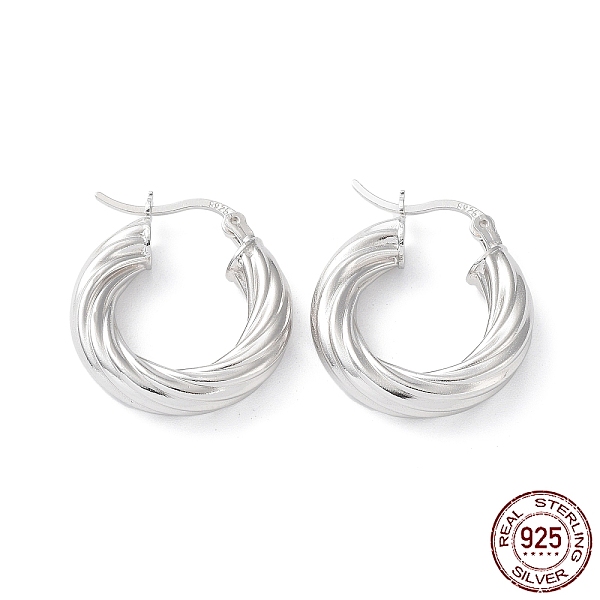 PandaHall Rhodium Plated 925 Sterling Silver Hoop Earrings, Twist Wire, with S925 Stamp, Real Platinum Plated, 25x5x21mm Sterling Silver...
PandaHall Rhodium Plated 925 Sterling Silver Hoop Earrings, Twist Wire, with S925 Stamp, Real Platinum Plated, 25x5x21mm Sterling Silver...