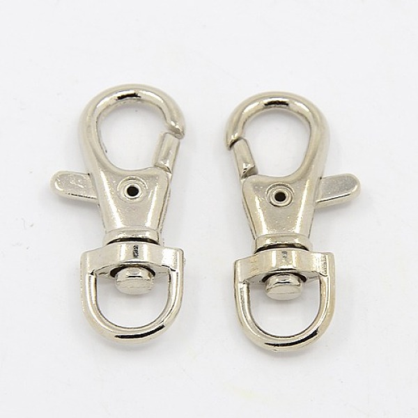 PandaHall Alloy Swivel Lobster Claw Clasps, Swivel Snap Hook, Fine Jewelry Findings, Cadmium Free & Lead Free, Platinum Color, Size: about...
PandaHall Alloy Swivel Lobster Claw Clasps, Swivel Snap Hook, Fine Jewelry Findings, Cadmium Free & Lead Free, Platinum Color, Size: about...