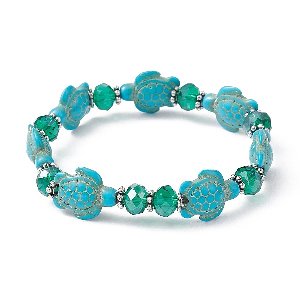 PandaHall Synthetic Turquoise Turtle & Glass Beaded Stretch Bracelet, Inner Diameter: 2-1/4 inch(5.7cm) Synthetic Turquoise
PandaHall Synthetic Turquoise Turtle & Glass Beaded Stretch Bracelet, Inner Diameter: 2-1/4 inch(5.7cm) Synthetic Turquoise