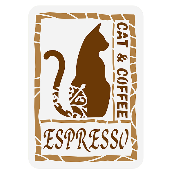 PandaHall FINGERINSPIRE Coffee and Cat Stencil 8.3x11.7inch Reusable Cat with Espresso Coffee Signs Drawing Template DIY Craft Cat Pattern...
PandaHall FINGERINSPIRE Coffee and Cat Stencil 8.3x11.7inch Reusable Cat with Espresso Coffee Signs Drawing Template DIY Craft Cat Pattern...