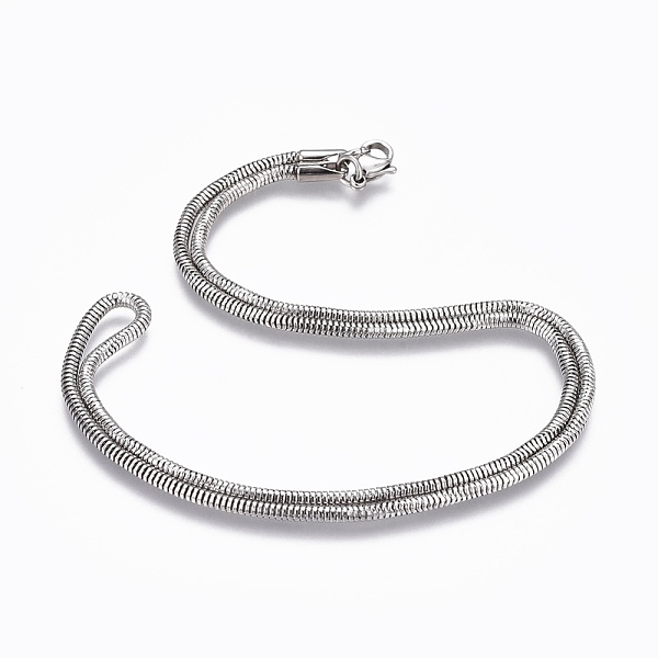 PandaHall 304 Stainless Steel Snake Chain Necklaces, with 304 Stainless Steel Clasps, Stainless Steel Color, 23.6 inch(60cm), 3mm 304...
PandaHall 304 Stainless Steel Snake Chain Necklaces, with 304 Stainless Steel Clasps, Stainless Steel Color, 23.6 inch(60cm), 3mm 304...