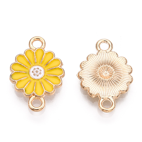 PandaHall Zinc Alloy Enamel Sunflower Connector Charms, Flower Links, Light Gold, Gold, 18x12x2mm, Hole: 1.8mm Alloy+Enamel Flower Gold
PandaHall Zinc Alloy Enamel Sunflower Connector Charms, Flower Links, Light Gold, Gold, 18x12x2mm, Hole: 1.8mm Alloy+Enamel Flower Gold