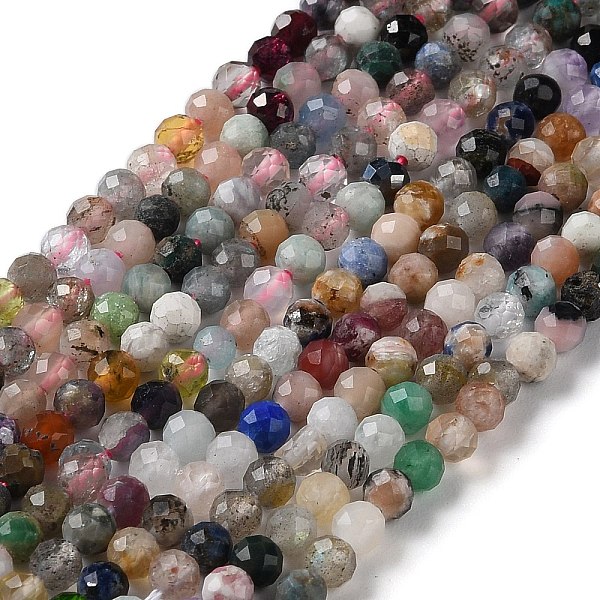 PandaHall Natural & Synthetic Gemstone Beads Strands, Faceted, Round, 3.5~4.5mm, Hole: 0.7mm, about 107pcs/strand, 15.55 inch(39.5cm) Mixed...
PandaHall Natural & Synthetic Gemstone Beads Strands, Faceted, Round, 3.5~4.5mm, Hole: 0.7mm, about 107pcs/strand, 15.55 inch(39.5cm) Mixed...