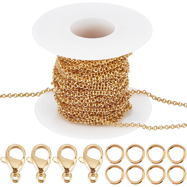 PandaHall Beebeecraft DIY Chain Bracelet Necklace Making Kit, Including Brass Rolo Chains & Jump Rings, 304 Stainless Steel Lobster Claw...
PandaHall Beebeecraft DIY Chain Bracelet Necklace Making Kit, Including Brass Rolo Chains & Jump Rings, 304 Stainless Steel Lobster Claw...