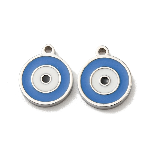 PandaHall 304 Stainless Steel Charms, with Enamel, Evil Eye Charms, Stainless Steel Color, Steel Blue, 10x8x1mm, Hole: 1mm Stainless...
PandaHall 304 Stainless Steel Charms, with Enamel, Evil Eye Charms, Stainless Steel Color, Steel Blue, 10x8x1mm, Hole: 1mm Stainless...