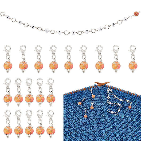 PandaHall BENECREAT Numbers 0 to 9 Knitting Stitch Markers Jasper Charm Knitting Row Counter Chains with Acrylic Bead for Knitting Crochet...
PandaHall BENECREAT Numbers 0 to 9 Knitting Stitch Markers Jasper Charm Knitting Row Counter Chains with Acrylic Bead for Knitting Crochet...