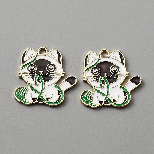 PandaHall Zinc Alloy Enamel Pendants, Golden, Cat Charms, White, 25x25.5x1.5mm, Hole: 2mm Alloy+Enamel Cat Shape White
PandaHall Zinc Alloy Enamel Pendants, Golden, Cat Charms, White, 25x25.5x1.5mm, Hole: 2mm Alloy+Enamel Cat Shape White