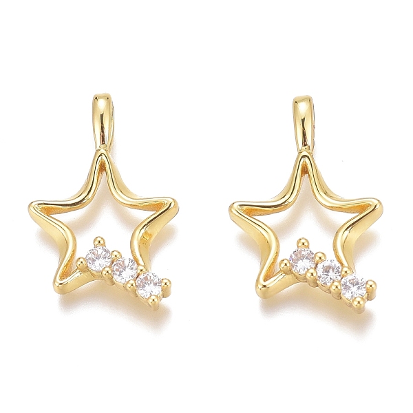 PandaHall Brass Micro Pave Clear Cubic Zirconia Pendants, Long-Lasting Plated, Star, Real 18K Gold Plated, 18x11x2.5mm, Hole: 1.5mm...
PandaHall Brass Micro Pave Clear Cubic Zirconia Pendants, Long-Lasting Plated, Star, Real 18K Gold Plated, 18x11x2.5mm, Hole: 1.5mm...