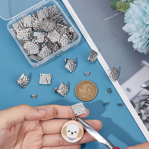 PandaHall Unicraftale 60PCS 201 Stainless Steel Stud Earrings Finding, with 304 Stainless Steel Pins, Textured Rhombus, Stainless Steel...
PandaHall Unicraftale 60PCS 201 Stainless Steel Stud Earrings Finding, with 304 Stainless Steel Pins, Textured Rhombus, Stainless Steel...