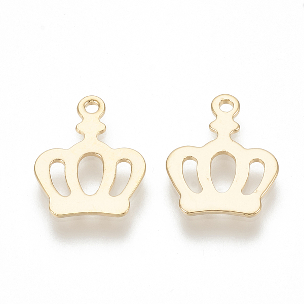 PandaHall Brass Charms, Crown, Real 18K Gold Plated, 14x11x1mm, Hole: 1.2mm Brass Crown
PandaHall Brass Charms, Crown, Real 18K Gold Plated, 14x11x1mm, Hole: 1.2mm Brass Crown