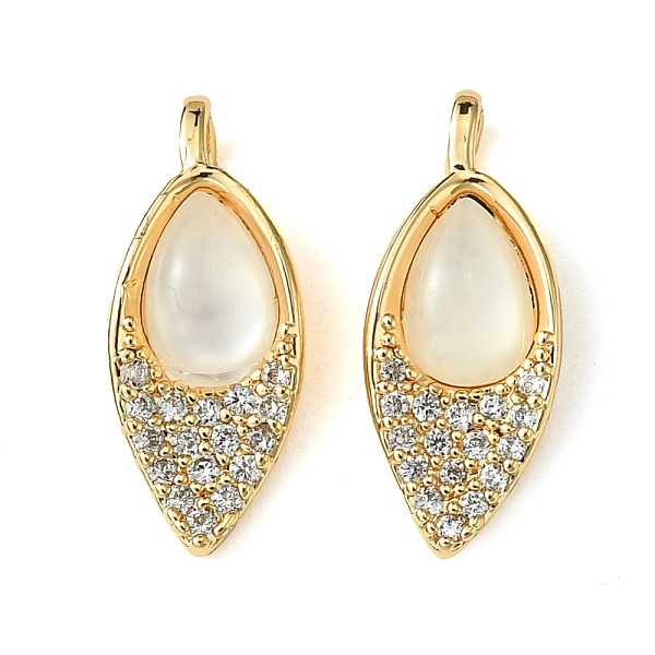 PandaHall Brass Micro Pave Clear Cubic Zirconia Pendants, with Shell, Real 18K Gold Plated, Horse Eye, 17x7x3.5mm, Hole: 2.5x2mm Brass+Cubic..., White
PandaHall Brass Micro Pave Clear Cubic Zirconia Pendants, with Shell, Real 18K Gold Plated, Horse Eye, 17x7x3.5mm, Hole: 2.5x2mm Brass+Cubic..., White