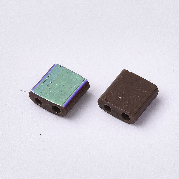 PandaHall 2-Hole Glass Seed Beads, Half Green Plated Colours, Square, Coconut Brown, 5x4.5~5.5x2~2.5mm, Hole: 0.5~0.8mm, about 1180pcs/bag...
PandaHall 2-Hole Glass Seed Beads, Half Green Plated Colours, Square, Coconut Brown, 5x4.5~5.5x2~2.5mm, Hole: 0.5~0.8mm, about 1180pcs/bag...
