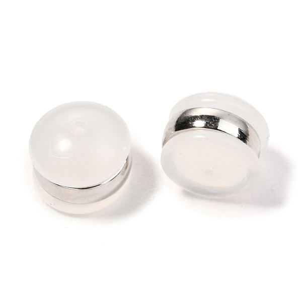 PandaHall TPE Plastic Ear Nuts, with 316 Surgical Stainless Steel Findings, Earring Backs, Half Round/Dome, Stainless Steel Color, 4x5.5mm...
PandaHall TPE Plastic Ear Nuts, with 316 Surgical Stainless Steel Findings, Earring Backs, Half Round/Dome, Stainless Steel Color, 4x5.5mm...