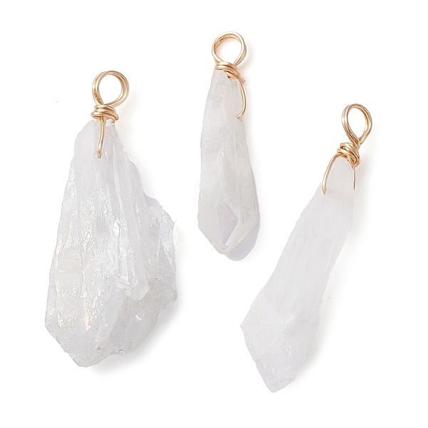 PandaHall Electroplated Natural Quartz Crystal Dyed Pendants, Teardrop Charms with Golden Plated Copper Wire Loops, White...
PandaHall Electroplated Natural Quartz Crystal Dyed Pendants, Teardrop Charms with Golden Plated Copper Wire Loops, White...