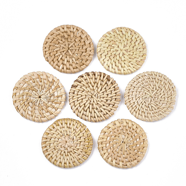 PandaHall Handmade Reed Cane/Rattan Woven Beads, For Making Straw Earrings and Necklaces, No Hole/Undrilled, Flat Round, BurlyWood..., Orange
PandaHall Handmade Reed Cane/Rattan Woven Beads, For Making Straw Earrings and Necklaces, No Hole/Undrilled, Flat Round, BurlyWood..., Orange