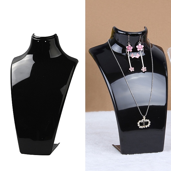 PandaHall Plastic Bust Necklace Display Stands, Jewelry Holder for Necklace, Earring Storage, Black, 18.5x11.85x30cm Plastic Black
PandaHall Plastic Bust Necklace Display Stands, Jewelry Holder for Necklace, Earring Storage, Black, 18.5x11.85x30cm Plastic Black