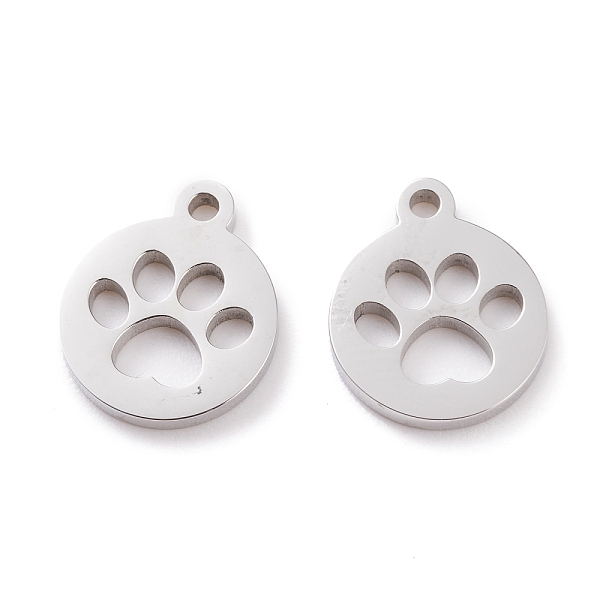 PandaHall 304 Stainless Steel Charms, Laser Cut, Flat Round with Dog Footprint, Stainless Steel Color, 13x11x1.5mm, Hole: 1.4mm 304...
PandaHall 304 Stainless Steel Charms, Laser Cut, Flat Round with Dog Footprint, Stainless Steel Color, 13x11x1.5mm, Hole: 1.4mm 304...