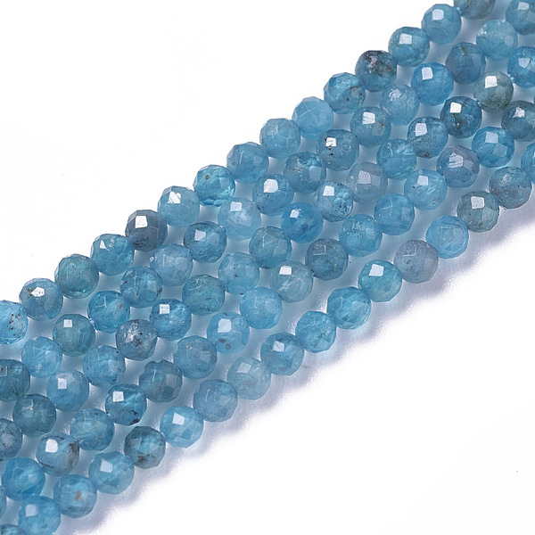 PandaHall Natural Apatite Beads Strands, Faceted, Round, 2~2.5x2mm, Hole: 0.2mm, about 158~205pcs/strand, 15.7~16.7 inch(40~42.5cm) Apatite..., Blue
PandaHall Natural Apatite Beads Strands, Faceted, Round, 2~2.5x2mm, Hole: 0.2mm, about 158~205pcs/strand, 15.7~16.7 inch(40~42.5cm) Apatite..., Blue