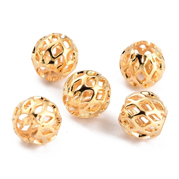 PandaHall Long-Lasting Plated Hollowed Brass Beads, Filigree Beads, Round, Real 24K Gold Plated, 6.5x6mm, Hole: 3mm Brass Round
PandaHall Long-Lasting Plated Hollowed Brass Beads, Filigree Beads, Round, Real 24K Gold Plated, 6.5x6mm, Hole: 3mm Brass Round