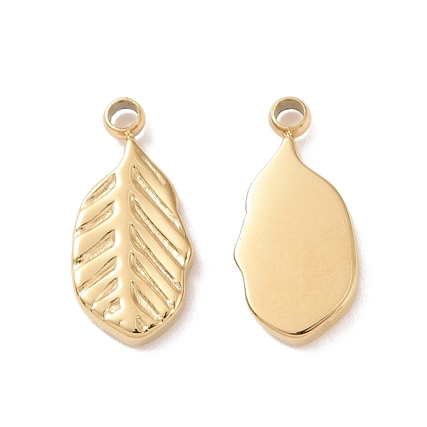 PandaHall 304 Stainless Steel Pendants, Leaf, Real 18K Gold Plated, 11.5x6.5x1mm, Hole: 1.2mm 304 Stainless Steel Leaf
PandaHall 304 Stainless Steel Pendants, Leaf, Real 18K Gold Plated, 11.5x6.5x1mm, Hole: 1.2mm 304 Stainless Steel Leaf