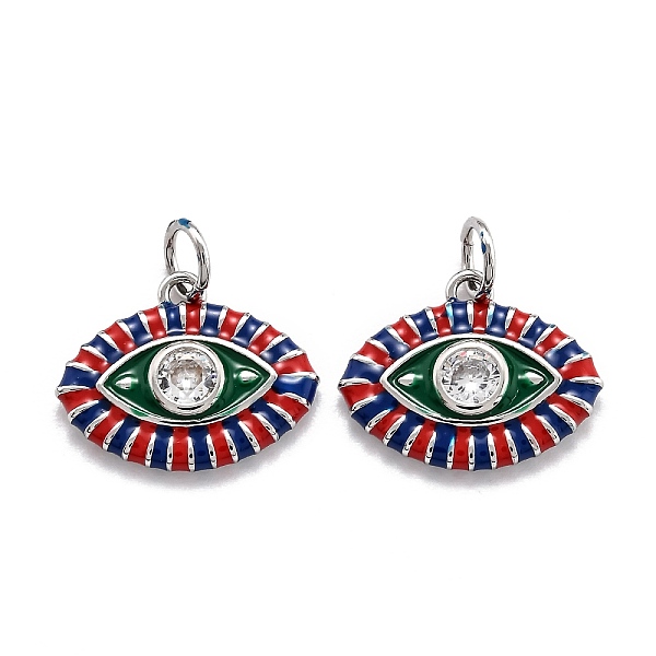 PandaHall Brass Cubic Zirconia Pendants, Long-Lasting Plated, with Enamel, Eye, Real Platinum Plated, 15x12x2.5mm, Hole: 3.5mm Brass+Cubic..., Multicolor
PandaHall Brass Cubic Zirconia Pendants, Long-Lasting Plated, with Enamel, Eye, Real Platinum Plated, 15x12x2.5mm, Hole: 3.5mm Brass+Cubic..., Multicolor