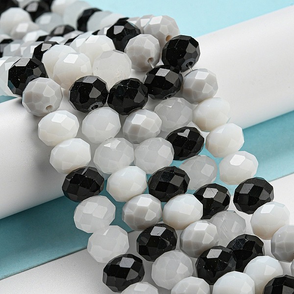 PandaHall Glass Beads Strands, Faceted, Rondelle, Black, 10x8mm, Hole: 1mm, about 63~65pcs/strand, 19.2~20 inch(48~50cm) Glass Rondelle...
PandaHall Glass Beads Strands, Faceted, Rondelle, Black, 10x8mm, Hole: 1mm, about 63~65pcs/strand, 19.2~20 inch(48~50cm) Glass Rondelle...
