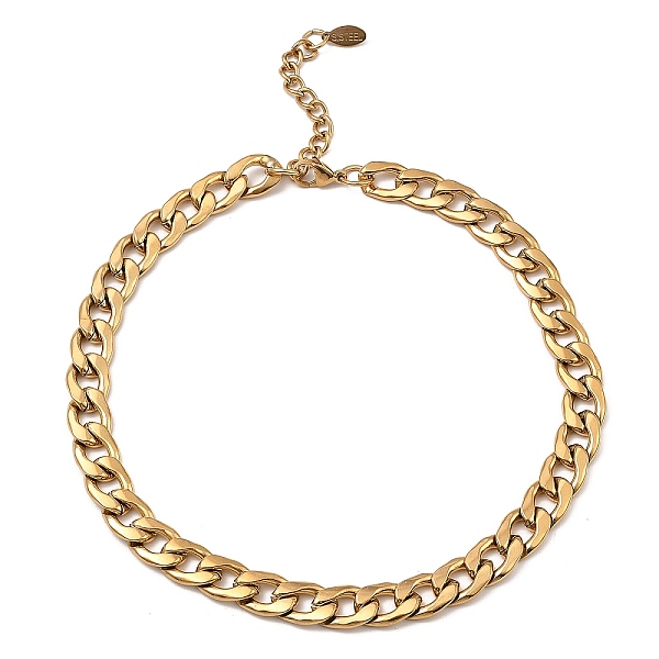 PandaHall 304 Stainless Steel Cuban Link Chain Necklace, Real 18K Gold Plated, 16~16-1/8 inch(40.5~41cm) 304 Stainless Steel
PandaHall 304 Stainless Steel Cuban Link Chain Necklace, Real 18K Gold Plated, 16~16-1/8 inch(40.5~41cm) 304 Stainless Steel