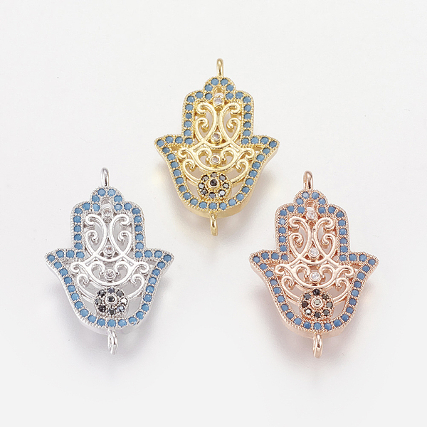 PandaHall Brass Micro Pave Cubic Zirconia Links, Hamsa Hand/Hand of Fatima /Hand of Miriam, Nickel Free & Lead Free & Cadmium Free, Mixed...
PandaHall Brass Micro Pave Cubic Zirconia Links, Hamsa Hand/Hand of Fatima /Hand of Miriam, Nickel Free & Lead Free & Cadmium Free, Mixed...