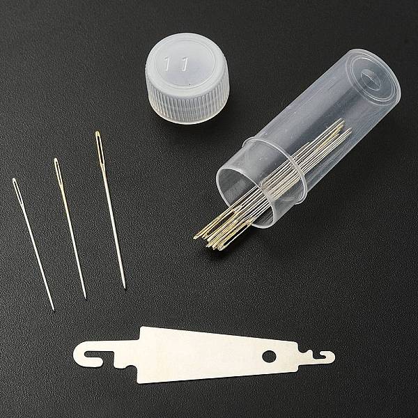 PandaHall Steel Sewing Needles, Big Eye Needles, Big Eye Pointed Needles, for Embroidery, Stainless Steel Color, 35~40x0.6~0.9mm, 10pcs/box...
PandaHall Steel Sewing Needles, Big Eye Needles, Big Eye Pointed Needles, for Embroidery, Stainless Steel Color, 35~40x0.6~0.9mm, 10pcs/box...