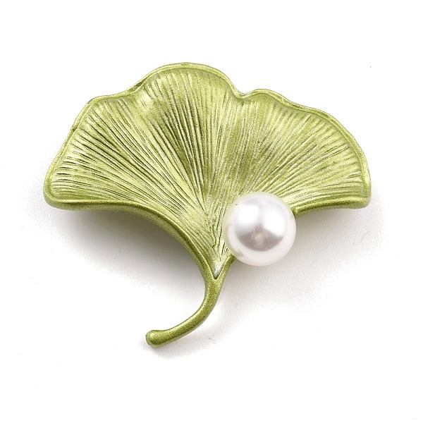 PandaHall Leaf Alloy Brooch with Resin Pearl, Exquisite Lapel Pin for Girl Women, Golden, Yellow Green, 39x40.5x11.5mm, Pin: 0.8mm Alloy
PandaHall Leaf Alloy Brooch with Resin Pearl, Exquisite Lapel Pin for Girl Women, Golden, Yellow Green, 39x40.5x11.5mm, Pin: 0.8mm Alloy