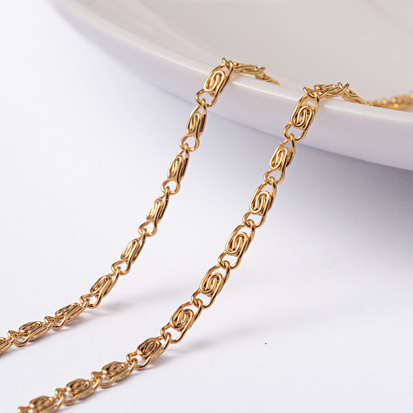 PandaHall 3.28 Feet Ion Plating(IP) 304 Stainless Steel Lumachina Chains, Unwelded, Golden, 4.5x2x0.5mm 304 Stainless Steel
PandaHall 3.28 Feet Ion Plating(IP) 304 Stainless Steel Lumachina Chains, Unwelded, Golden, 4.5x2x0.5mm 304 Stainless Steel