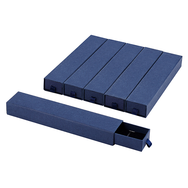 PandaHall Cardboard Necklace Drawer Boxes, with Black Sponge, Rectangle, Marine Blue, 22x4.5x3cm Paper Rectangle
PandaHall Cardboard Necklace Drawer Boxes, with Black Sponge, Rectangle, Marine Blue, 22x4.5x3cm Paper Rectangle