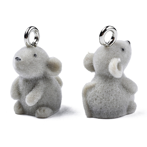 PandaHall Flocky Resin Pendants, with Platinum Plated Iron Loops, Mouse, Silver, 20x14x11.5mm, Hole: 2.5mm Iron+Resin Mouse Silver
PandaHall Flocky Resin Pendants, with Platinum Plated Iron Loops, Mouse, Silver, 20x14x11.5mm, Hole: 2.5mm Iron+Resin Mouse Silver
