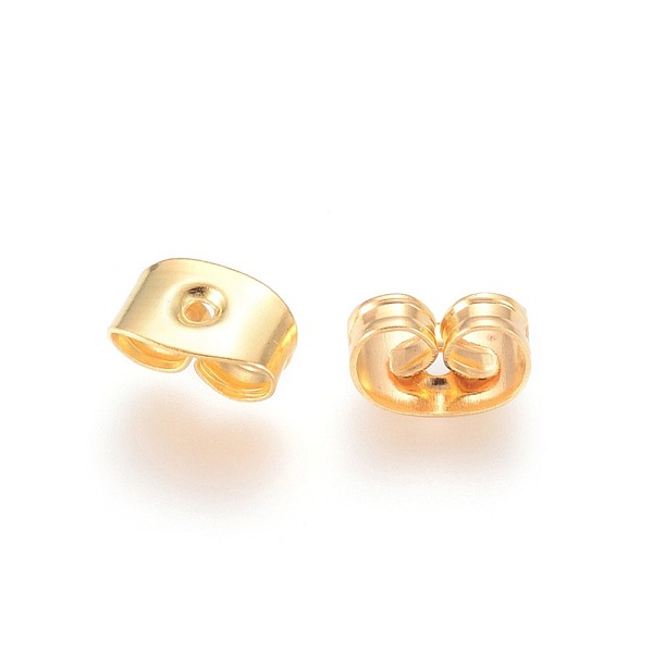 PandaHall Iron Ear Nuts, Friction Earring Backs for Stud Earrings, Golden, 6x4x3mm, Hole: 0.7~1.0mm Iron
PandaHall Iron Ear Nuts, Friction Earring Backs for Stud Earrings, Golden, 6x4x3mm, Hole: 0.7~1.0mm Iron