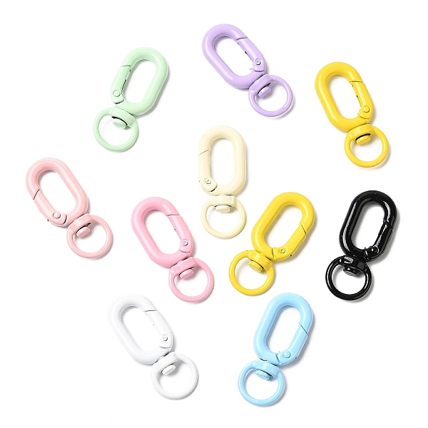 PandaHall Spray Painted Alloy Swivel Lobster Claw Clasps, Swivel Snap Hook, Mixed Color, 38.5x16x5.5mm, Hole: 11x9mm, Inner Diameter..., Multicolor
PandaHall Spray Painted Alloy Swivel Lobster Claw Clasps, Swivel Snap Hook, Mixed Color, 38.5x16x5.5mm, Hole: 11x9mm, Inner Diameter..., Multicolor