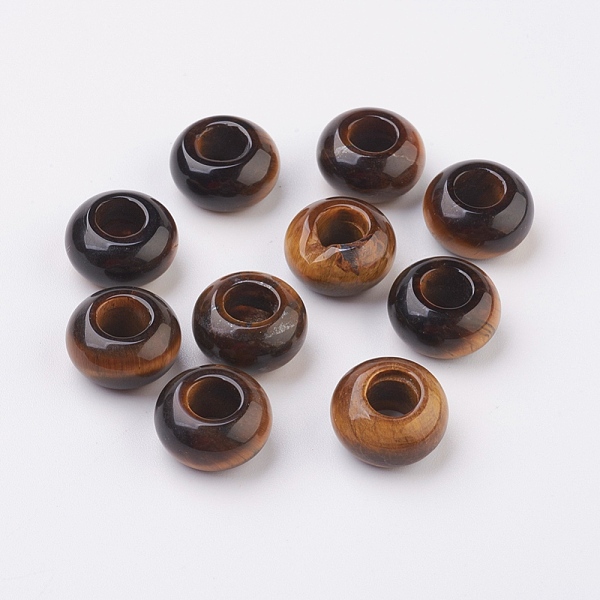 PandaHall Natural Tiger Eye European Beads, Large Hole Beads, Rondelle, 14x7~8mm, Hole: 6mm Tiger Eye Rondelle
PandaHall Natural Tiger Eye European Beads, Large Hole Beads, Rondelle, 14x7~8mm, Hole: 6mm Tiger Eye Rondelle