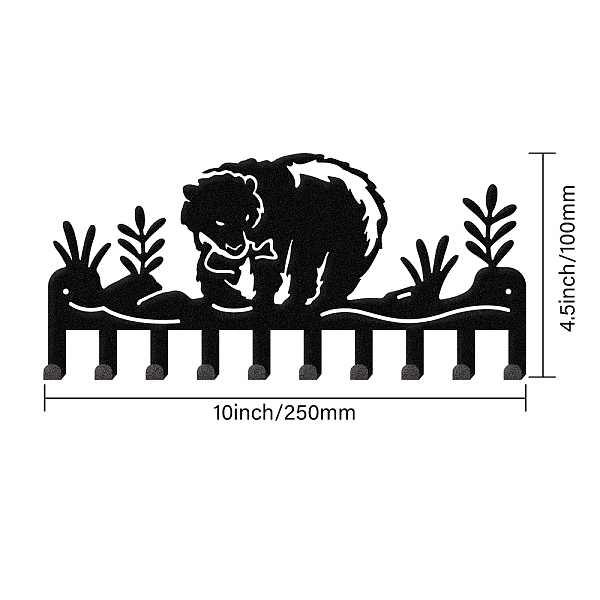 PandaHall Bear Pattern Iron Wall Mounted Hook Hangers, Decorative Organizer Rack with 10 Hooks, for Bag Clothes Key Hanging Holder, Black...
PandaHall Bear Pattern Iron Wall Mounted Hook Hangers, Decorative Organizer Rack with 10 Hooks, for Bag Clothes Key Hanging Holder, Black...