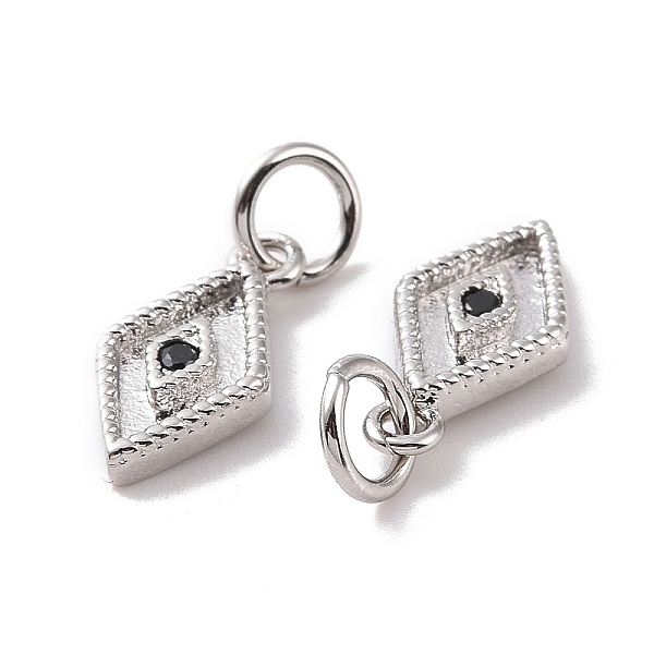 PandaHall Rack Plating Brass Micro Pave Black Cubic Zirconia Charms, with Jump Ring, Long-Lasting Plated, Cadmium Free & Lead Free, Rhombus...
PandaHall Rack Plating Brass Micro Pave Black Cubic Zirconia Charms, with Jump Ring, Long-Lasting Plated, Cadmium Free & Lead Free, Rhombus...