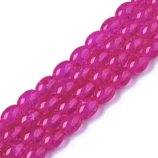 PandaHall Transparent Crackle Glass Beads Strands, Oval, Fuchsia, 8x5.5~6mm, Hole: 1mm, about 100pcs/strand, 31.4 inch Glass Oval Pink
PandaHall Transparent Crackle Glass Beads Strands, Oval, Fuchsia, 8x5.5~6mm, Hole: 1mm, about 100pcs/strand, 31.4 inch Glass Oval Pink