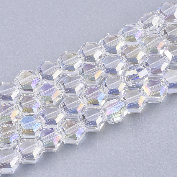 PandaHall Electroplate Glass Beads Strands, Faceted, Hexagon, Clear AB, 5x6x4mm, Hole: 1mm, about 100pcs/strand, 20.4 inch Glass Hexagon..., White
PandaHall Electroplate Glass Beads Strands, Faceted, Hexagon, Clear AB, 5x6x4mm, Hole: 1mm, about 100pcs/strand, 20.4 inch Glass Hexagon..., White