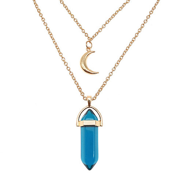PandaHall Dyed Natural Jasper Cone Pendant Double Layer Necklace, with Moon Charms, 19.69 inch(50cm) Jasper Cone
PandaHall Dyed Natural Jasper Cone Pendant Double Layer Necklace, with Moon Charms, 19.69 inch(50cm) Jasper Cone