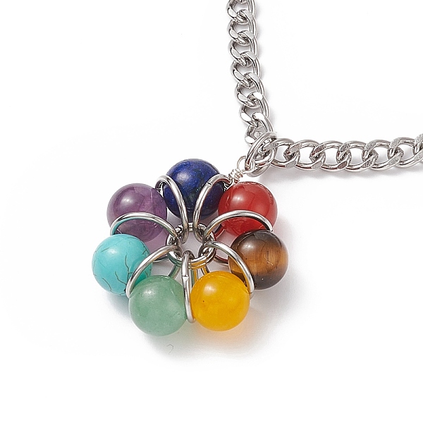 PandaHall Natural & Synthetic Mixed Gemstone Beaded Flower Pendant Necklace, 304 Stainless Steel Jewelry for Women, 17.91 inch(45.5cm) Mixed...
PandaHall Natural & Synthetic Mixed Gemstone Beaded Flower Pendant Necklace, 304 Stainless Steel Jewelry for Women, 17.91 inch(45.5cm) Mixed...
