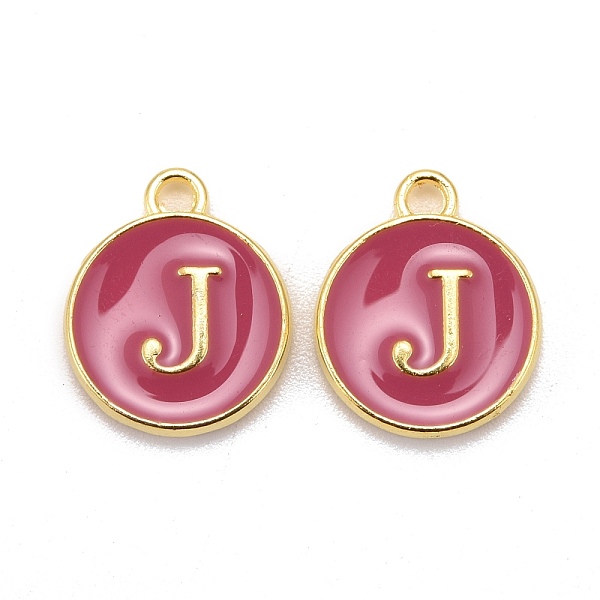 PandaHall Golden Plated Alloy Enamel Charms, Cadmium Free & Lead Free, Enamelled Sequins, Flat Round with Letter, Camellia, Letter.J..., Pink
PandaHall Golden Plated Alloy Enamel Charms, Cadmium Free & Lead Free, Enamelled Sequins, Flat Round with Letter, Camellia, Letter.J..., Pink
